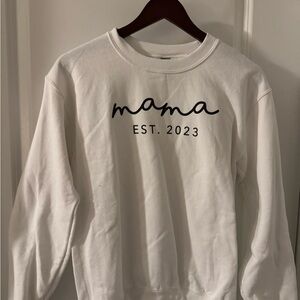 White 'Mama Est. 2023' Sweatshirt